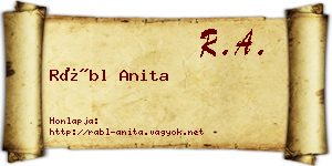 Rábl Anita névjegykártya