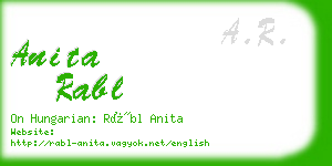 anita rabl business card